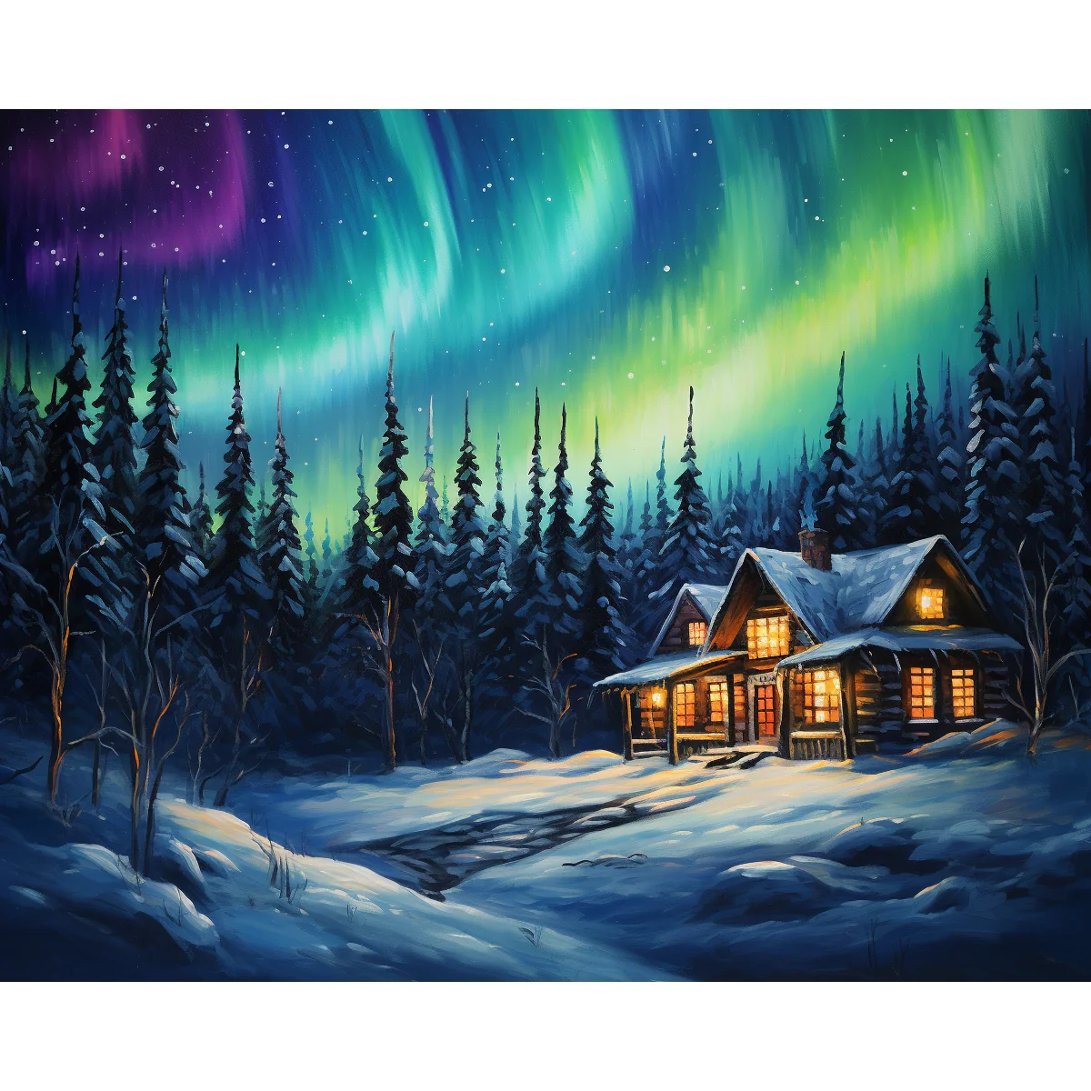Aurora's Cabin Glow - Image 2