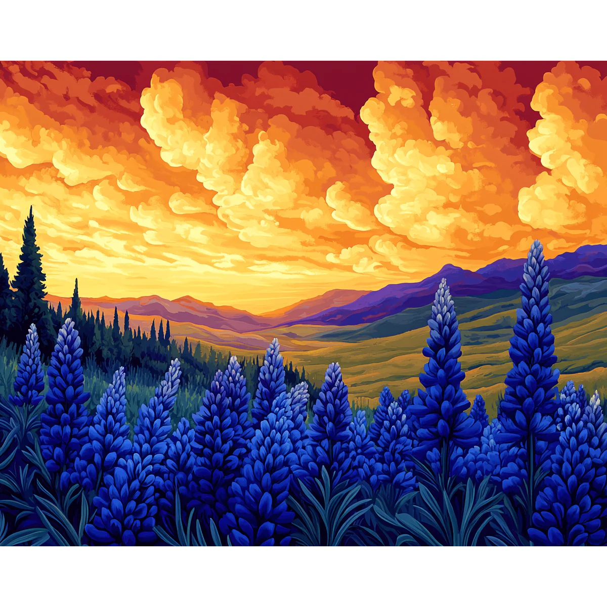 Cloudy Lupines - Image 2