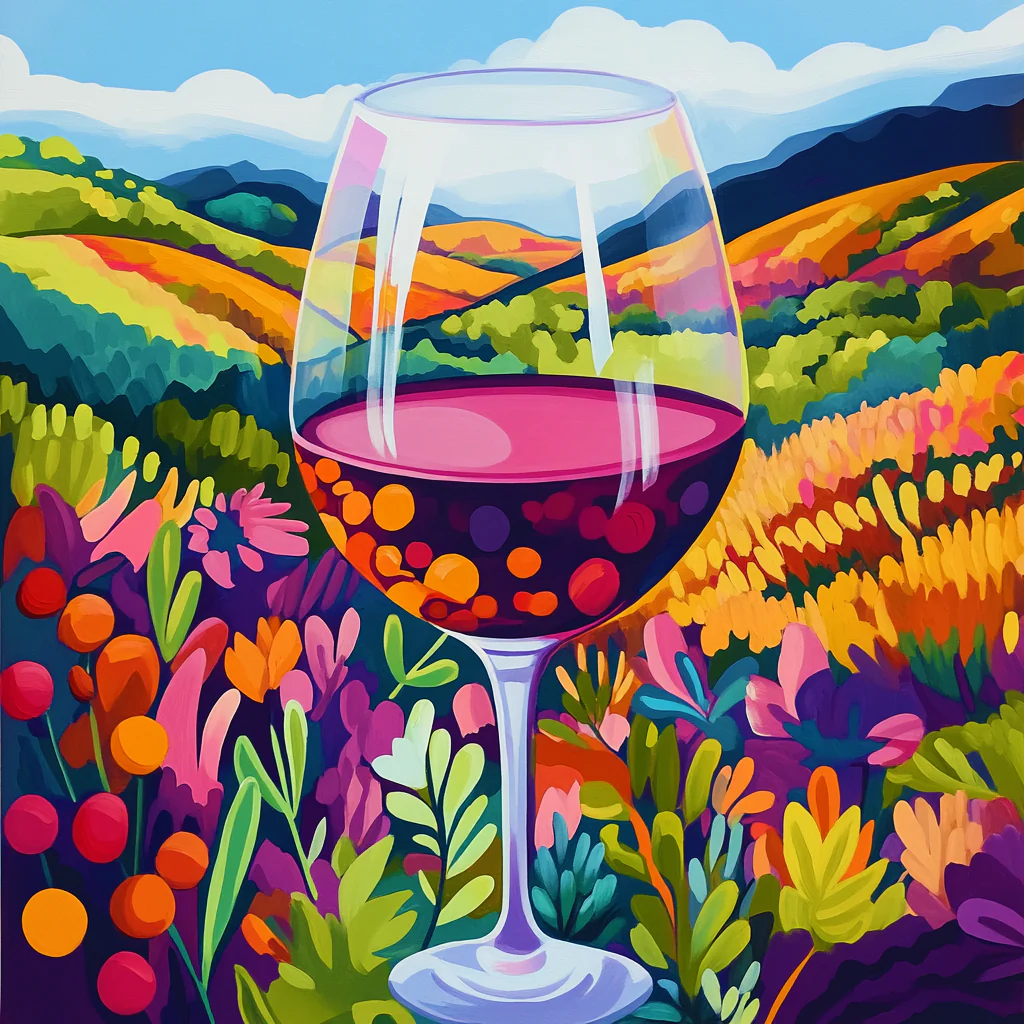 Colorful Vineyard Glass - Image 2