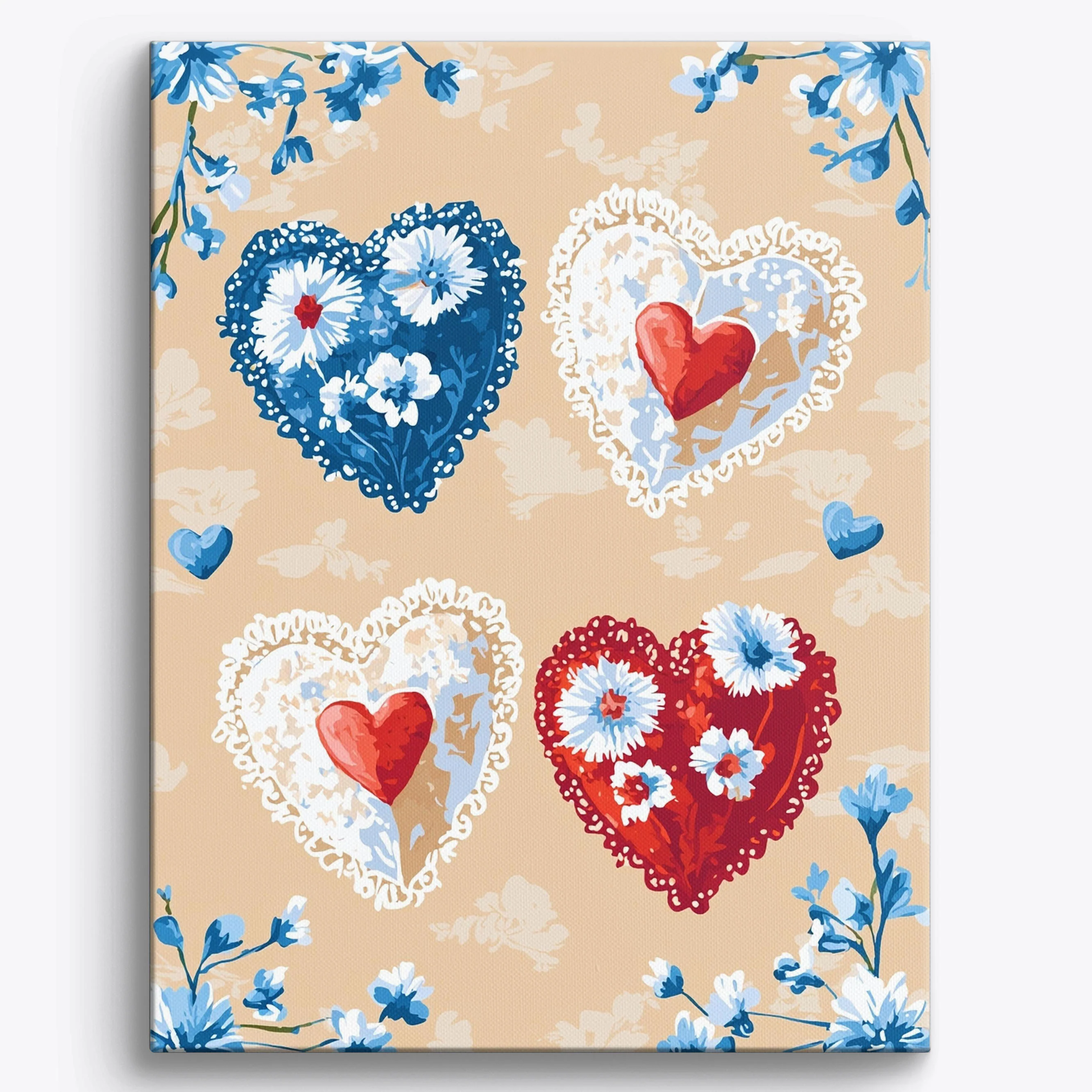 Delicate Lace Hearts