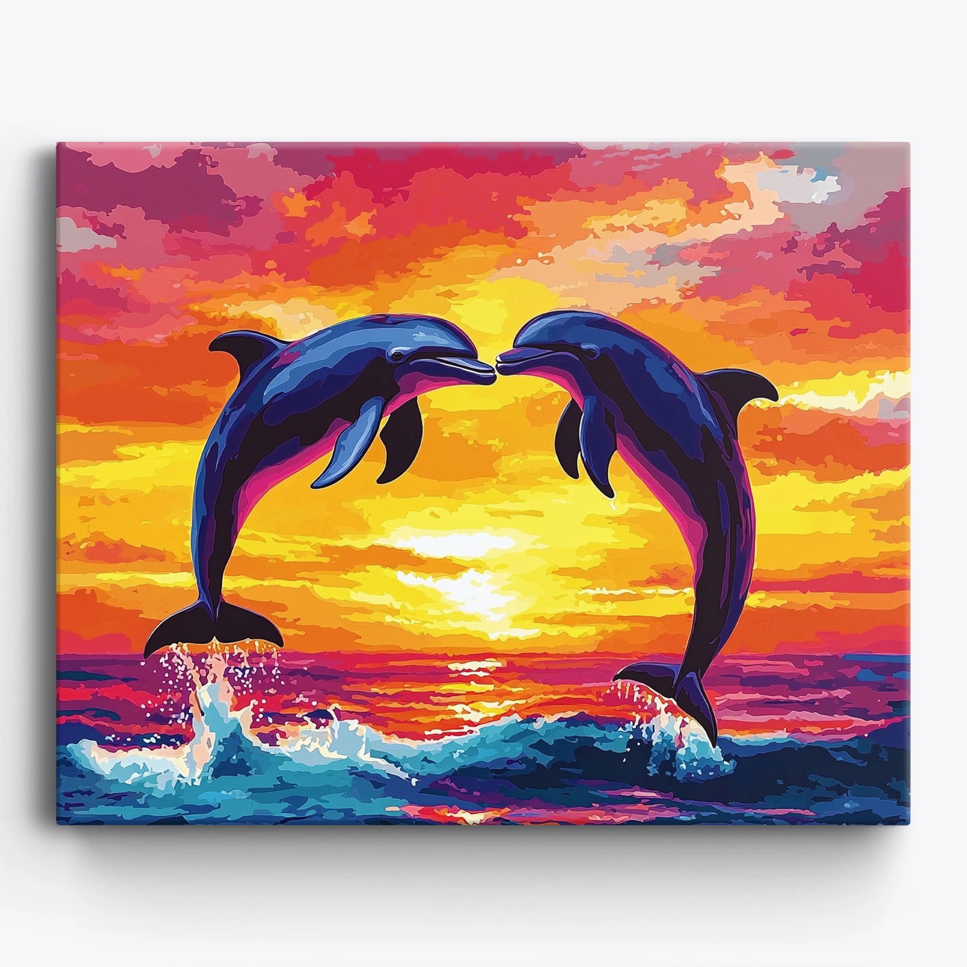Dolphin Sunset Kiss