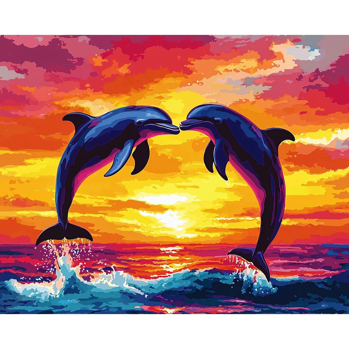Dolphin Sunset Kiss - Image 2