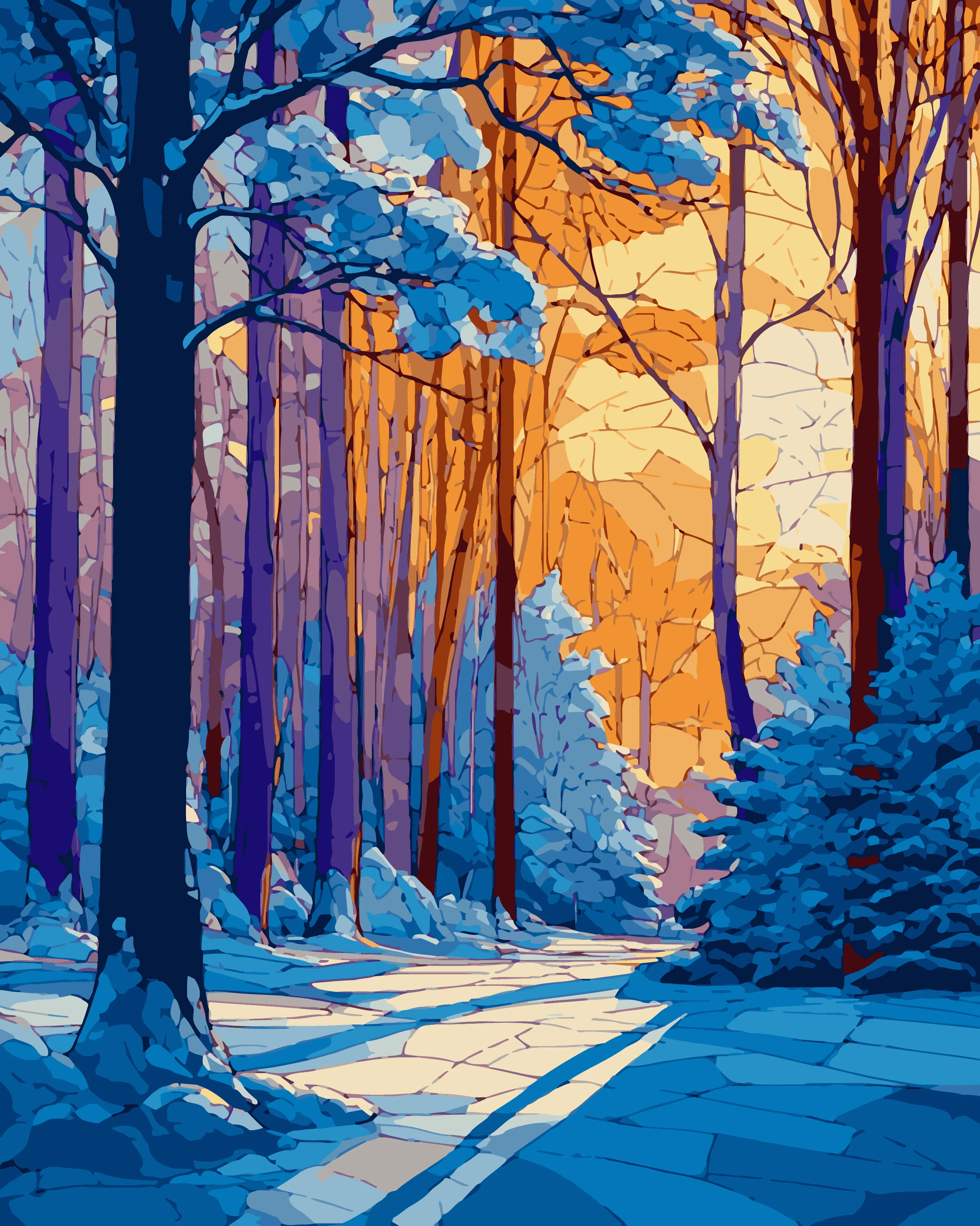 Winter Forest Mosaic - Image 3