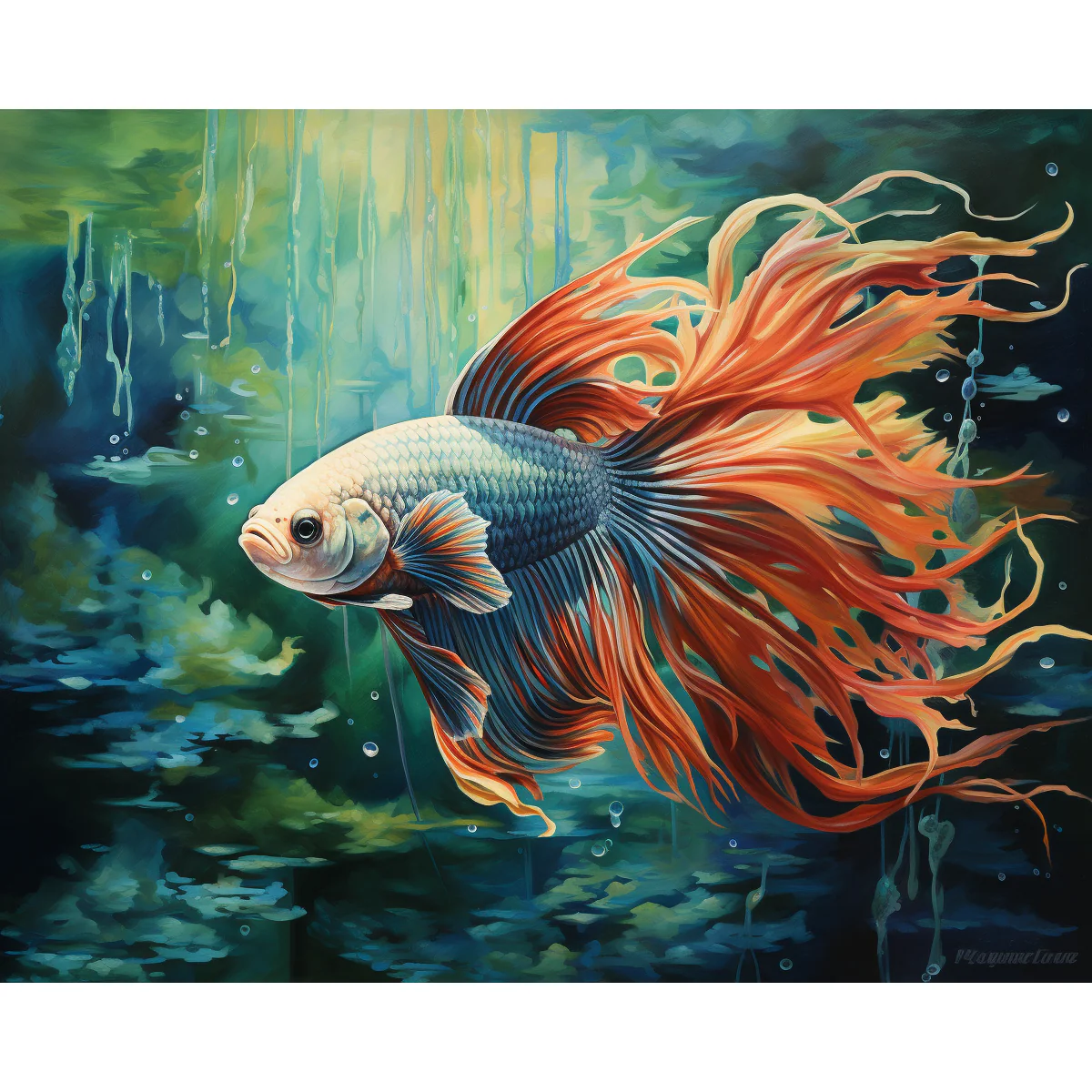 Ghost White Beta Fish - Image 2