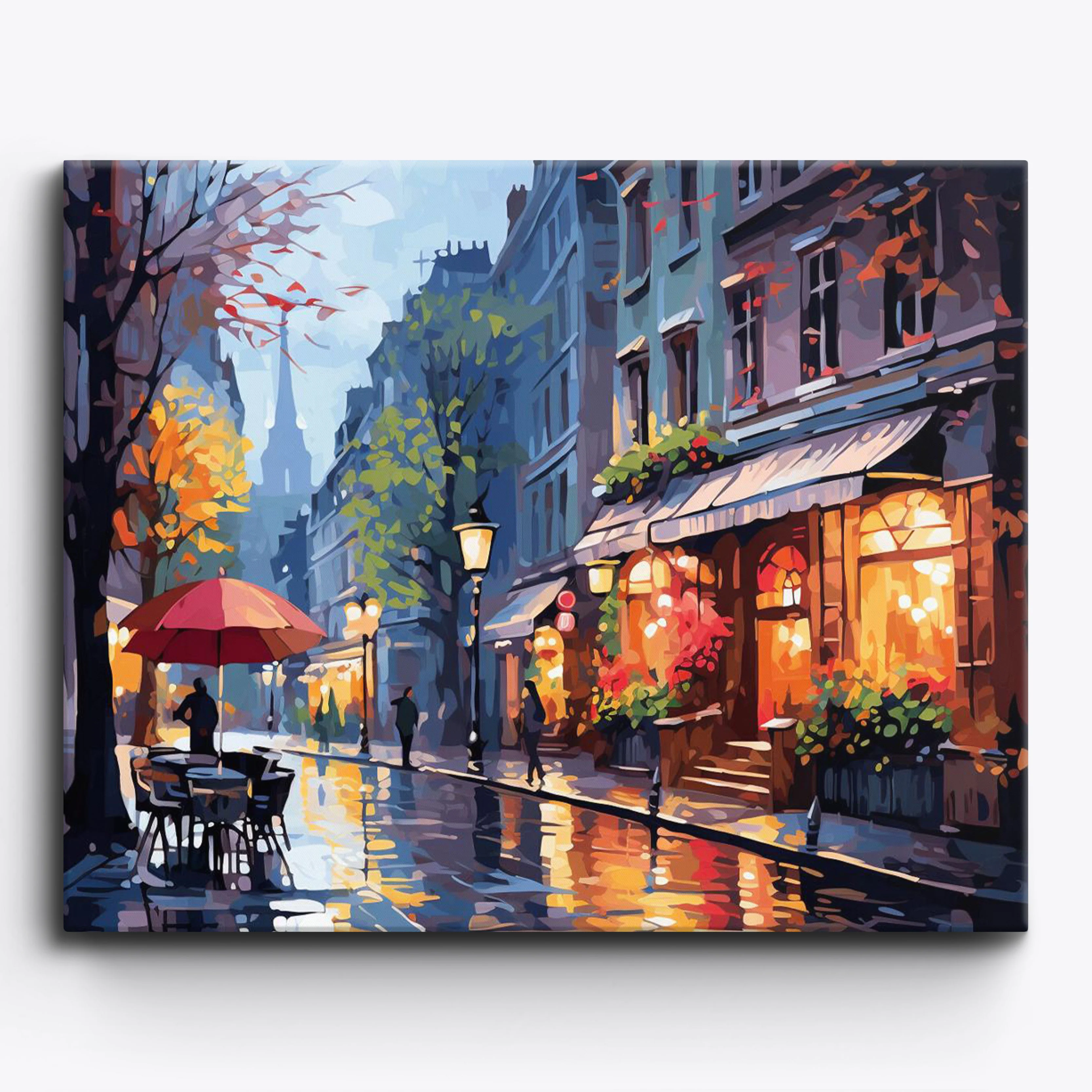 Gouache Rainy Street