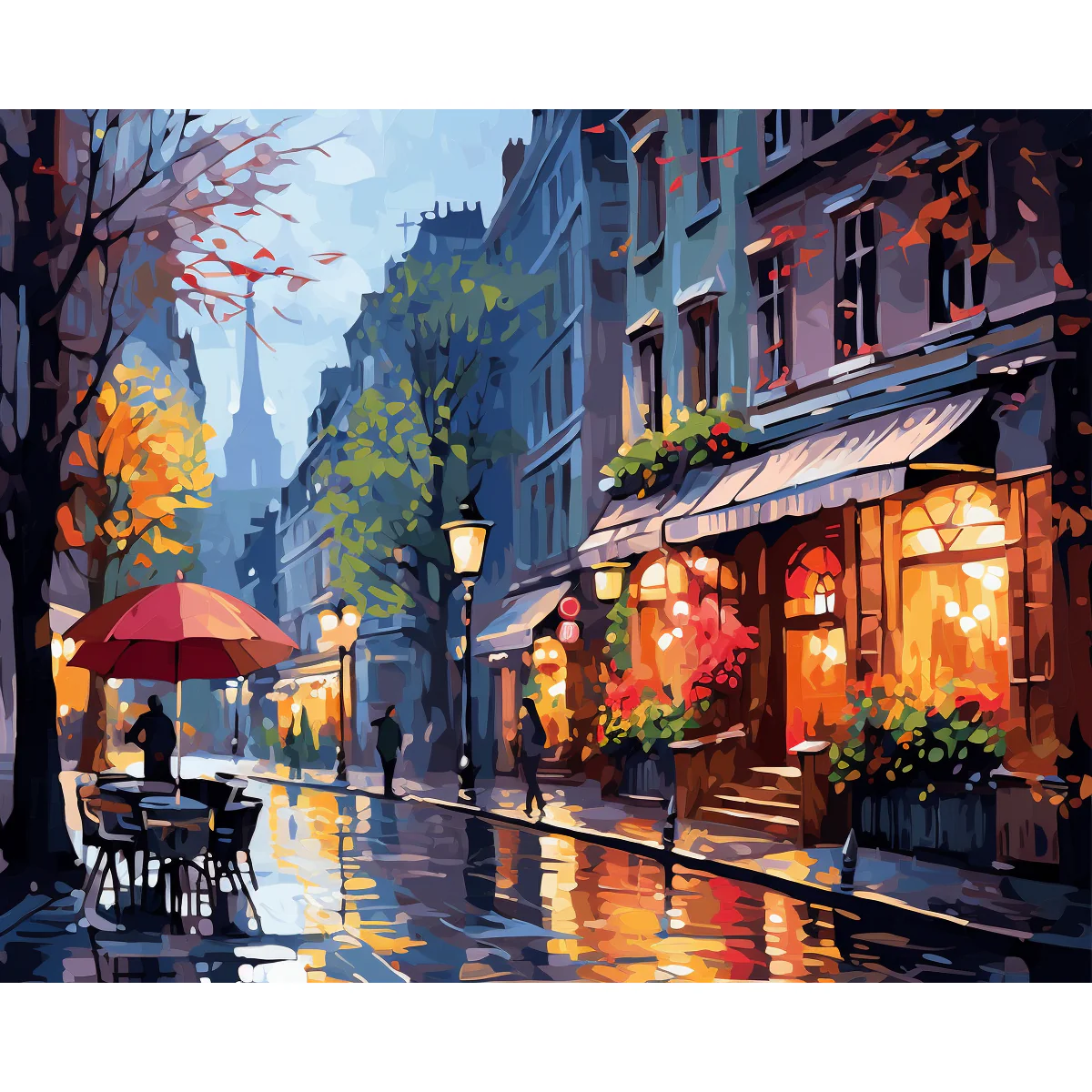 Gouache Rainy Street - Image 2