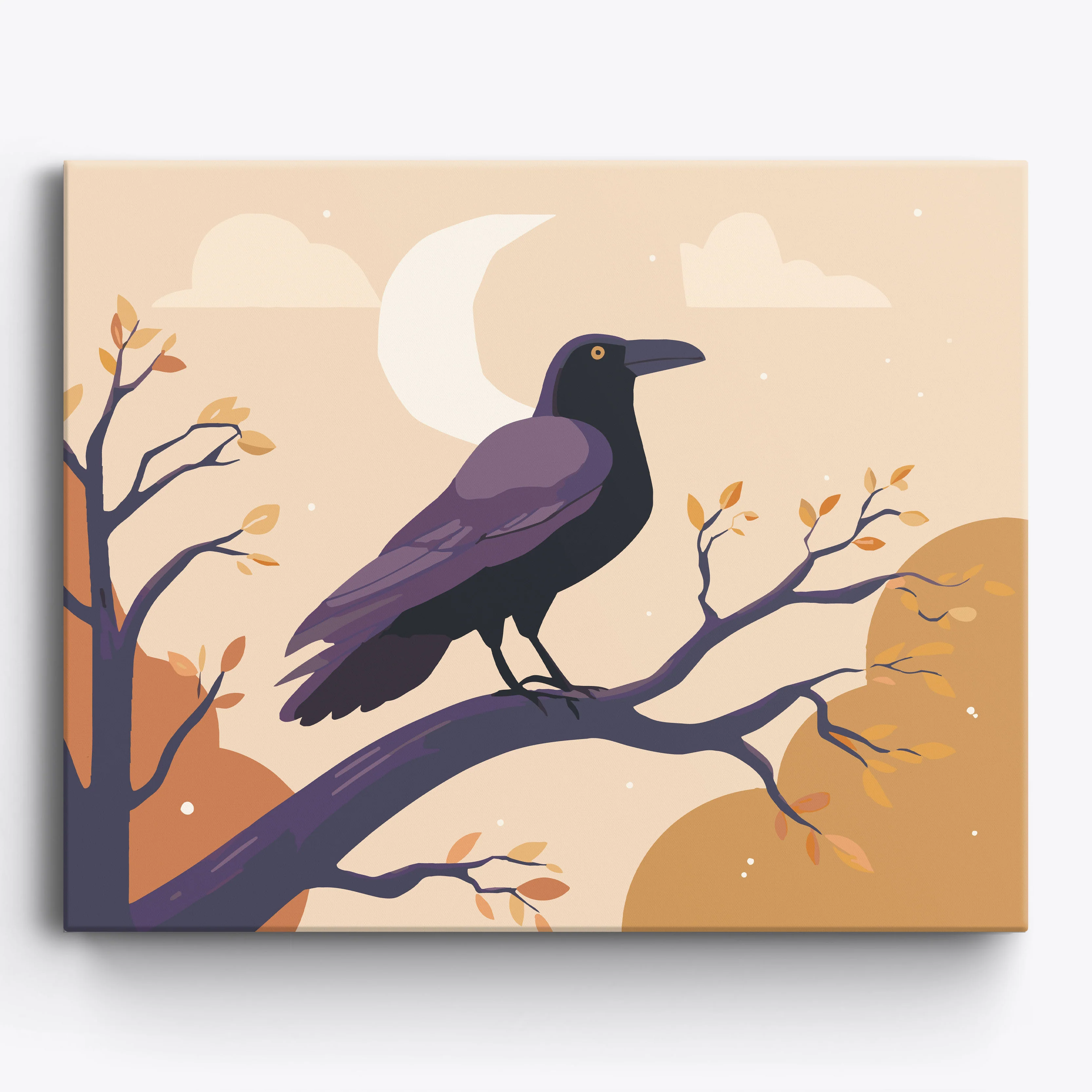 Crescent Moon Raven