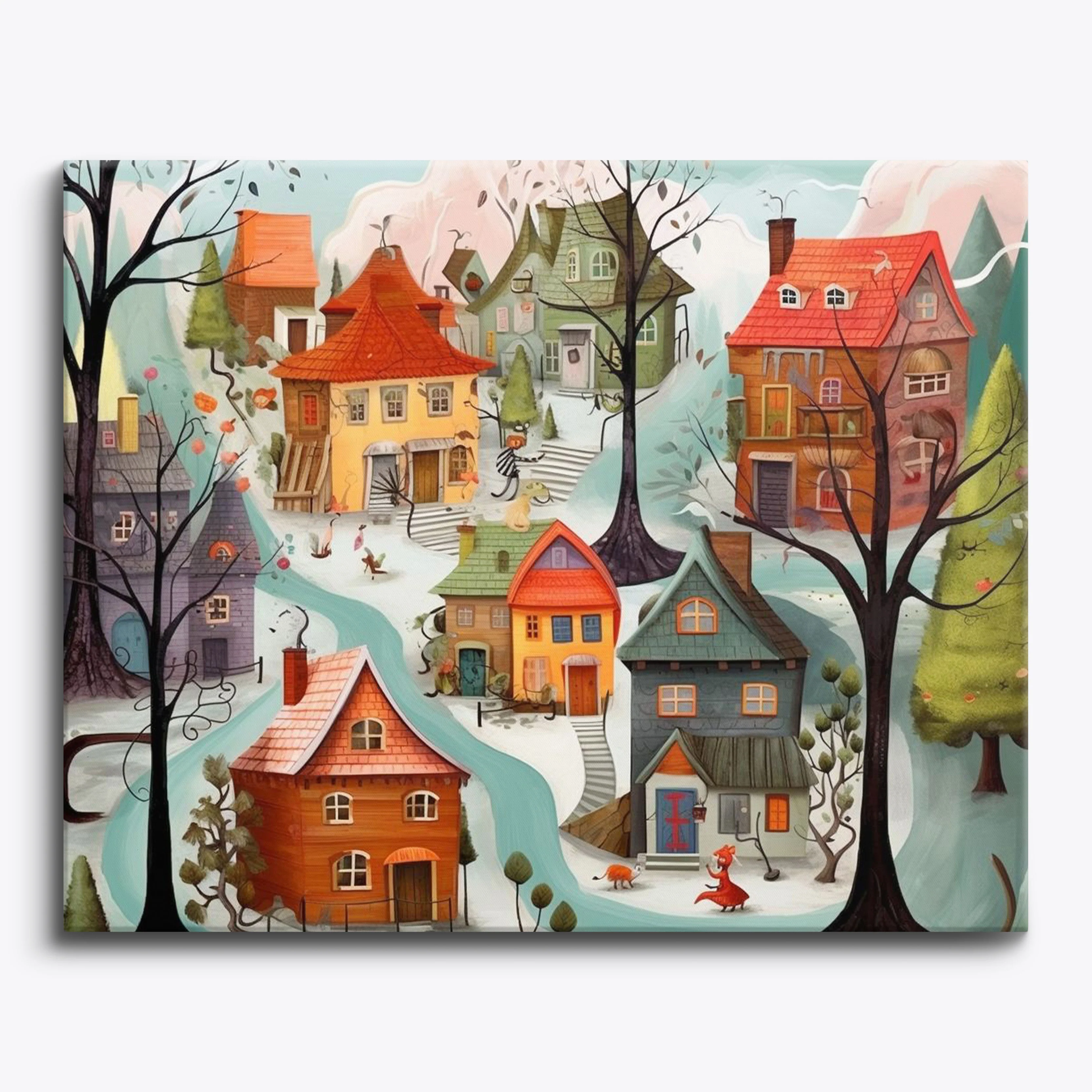 Playful Village Scene