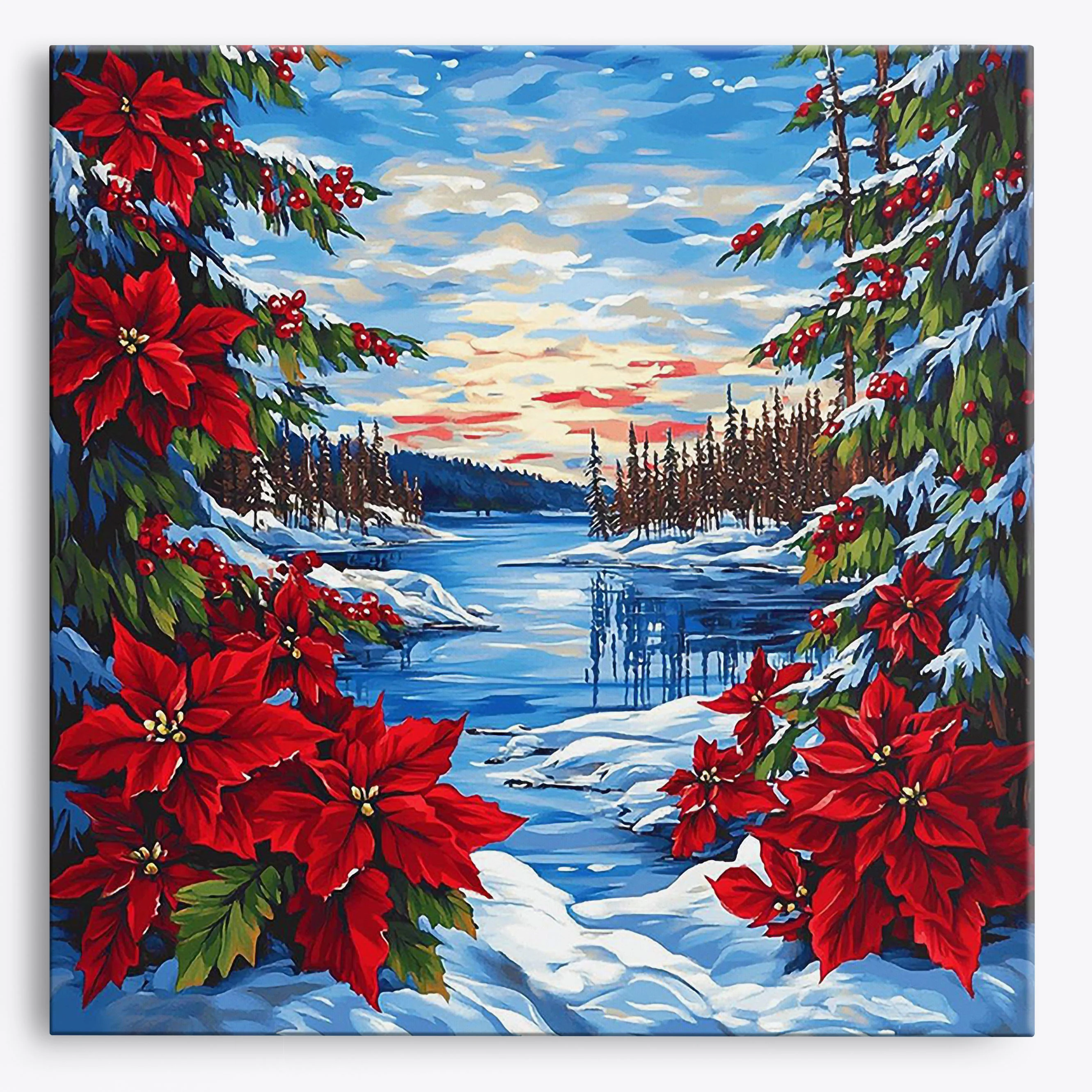 Poinsettia Snow
