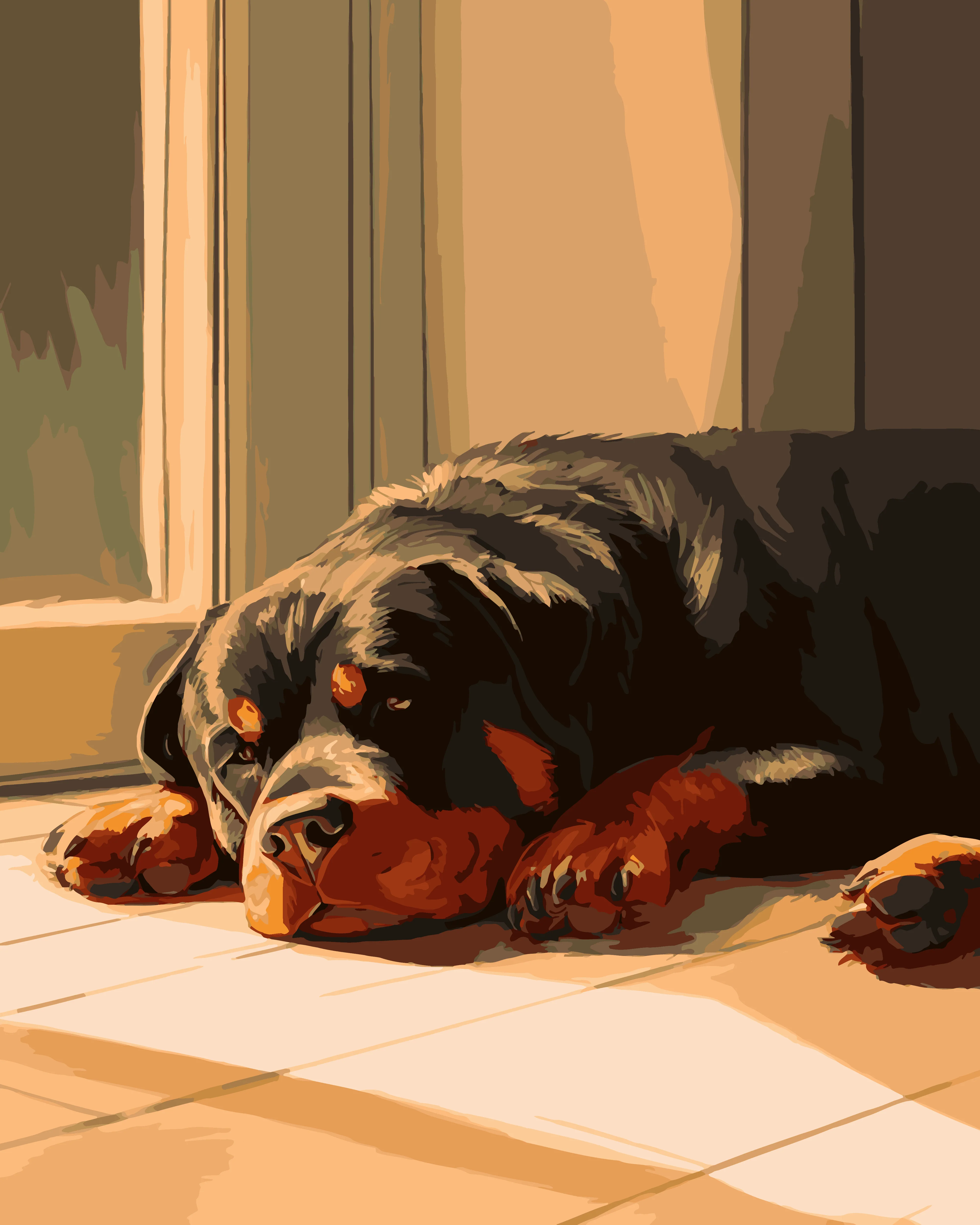 Resting Rottweiler - Image 3