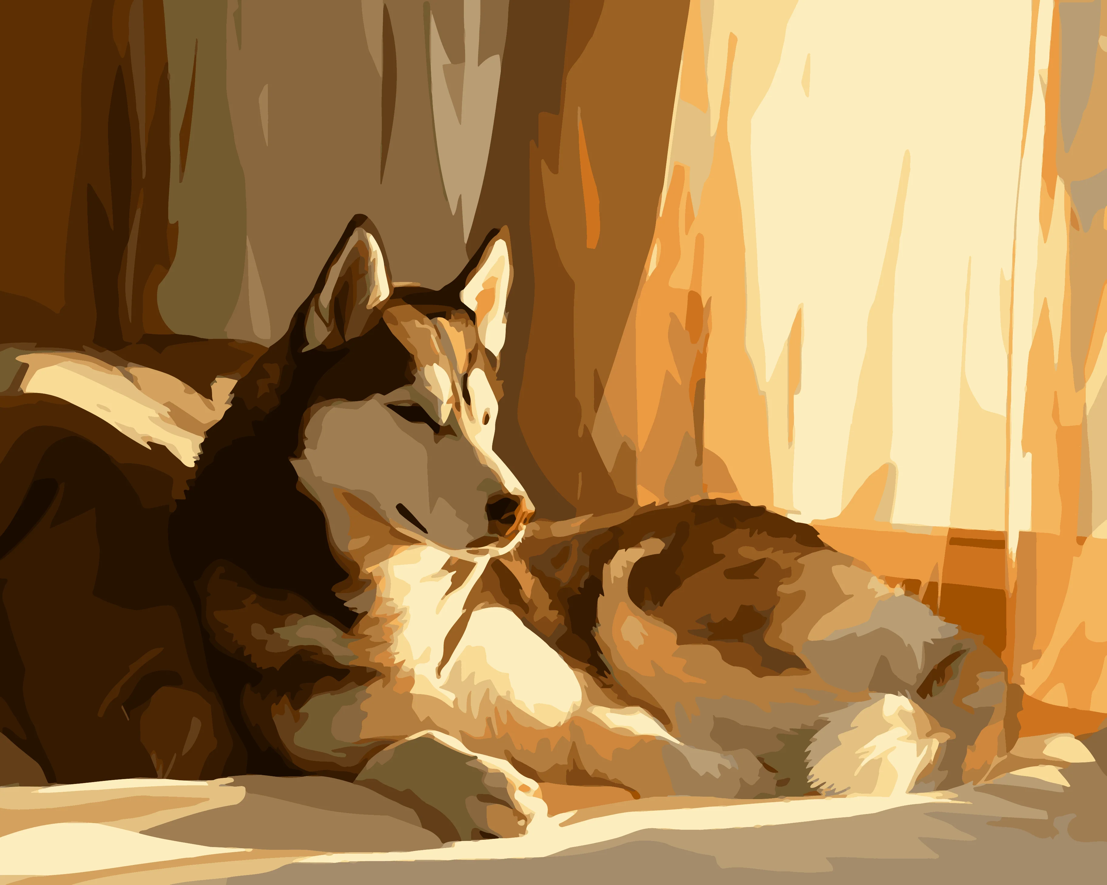 Sleepy Siberian Husky - Image 3