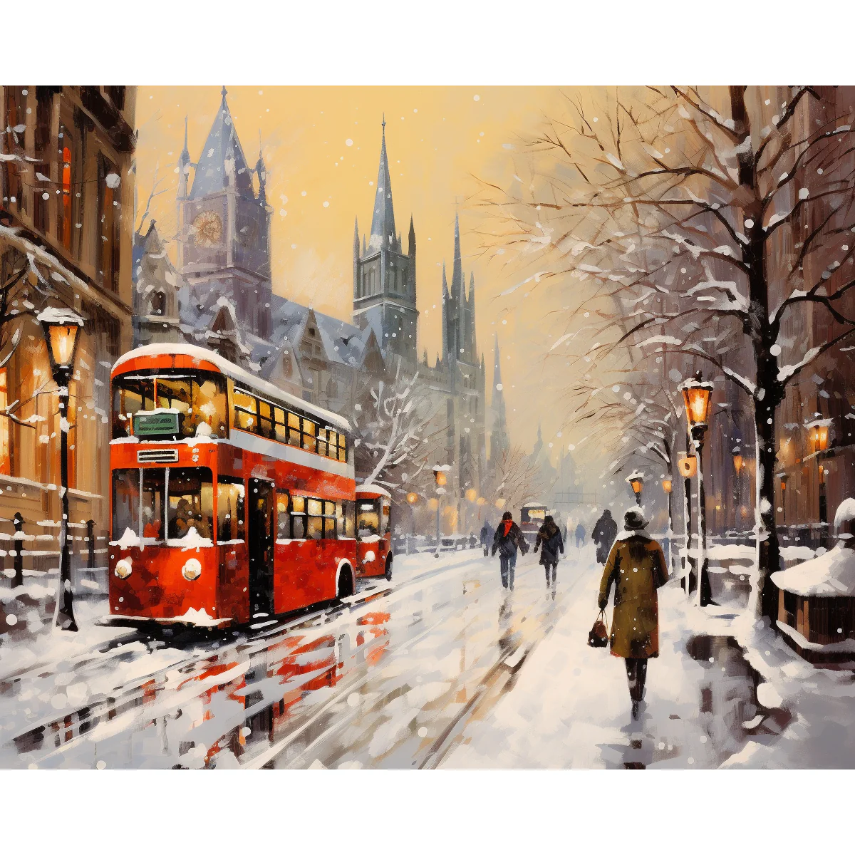 Snow-Kissed London Lane - Image 2