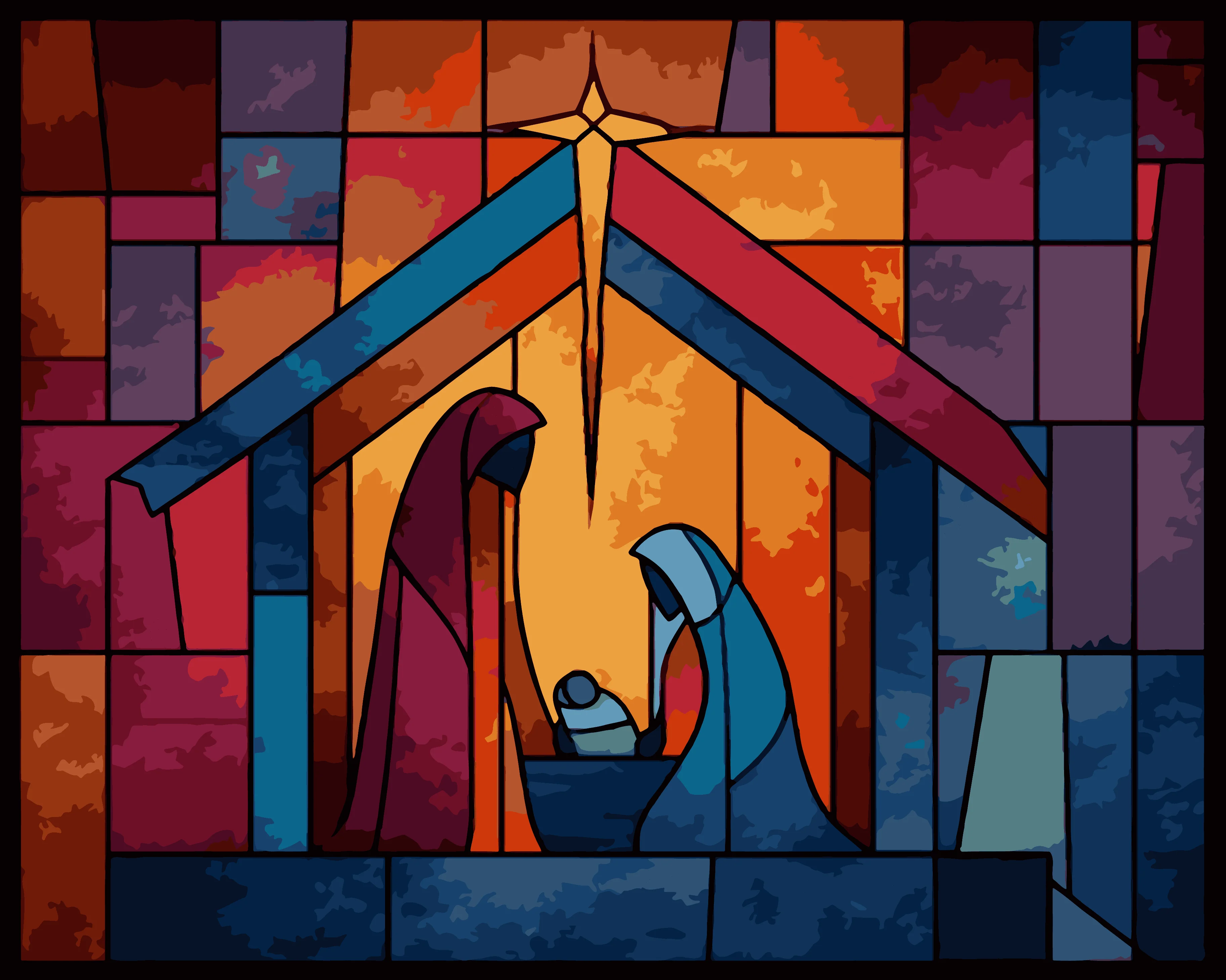 Stainedglass Nativity - Image 3