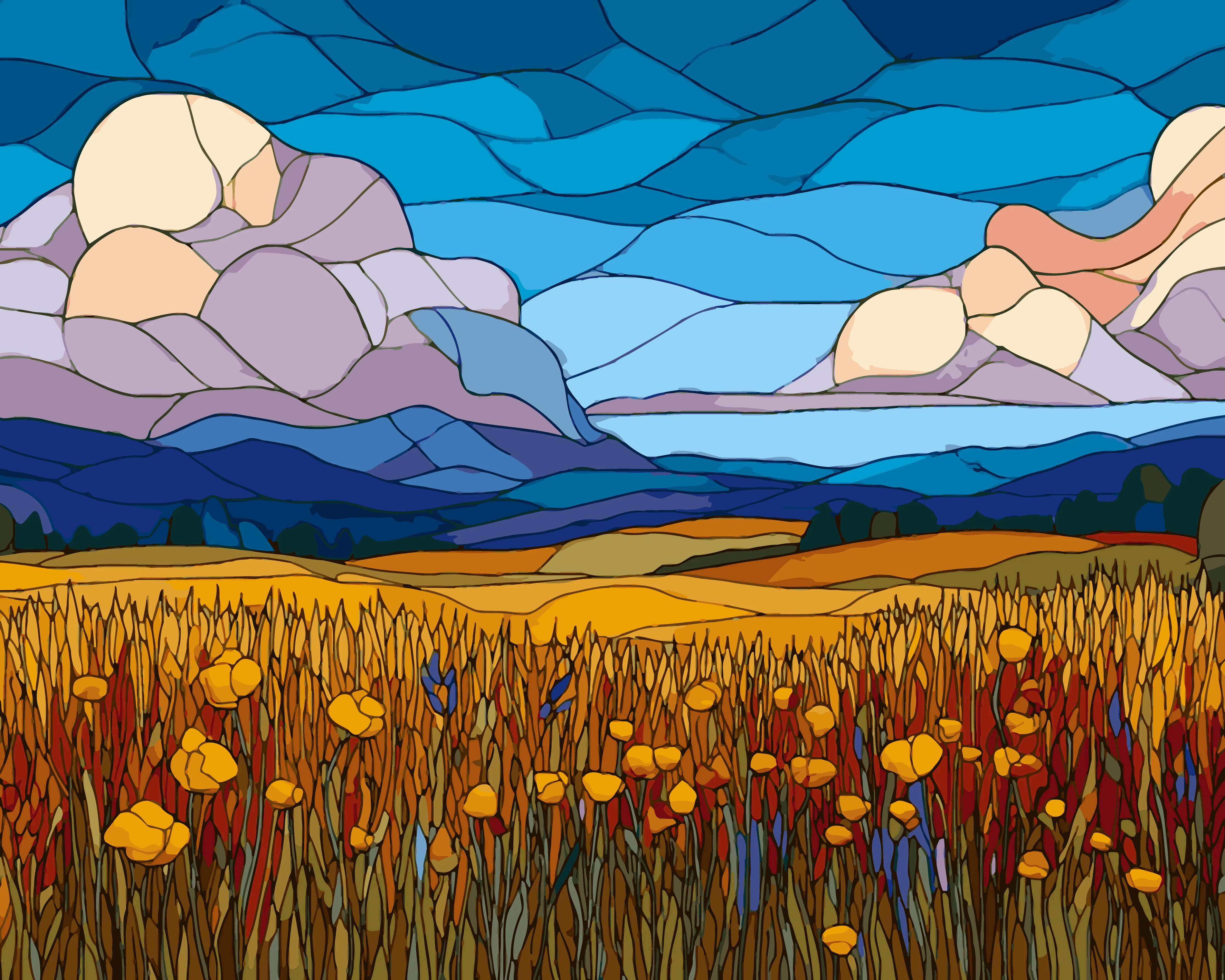 Abstract Flower Field - Image 3