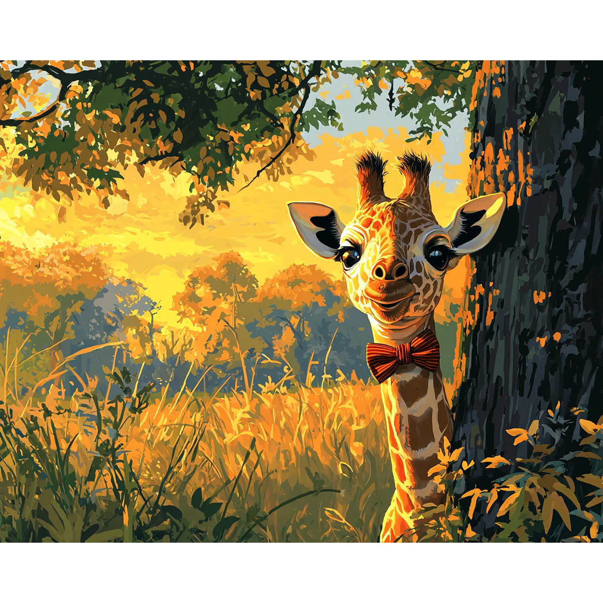 Sunset Bowtie Giraffe - Image 2