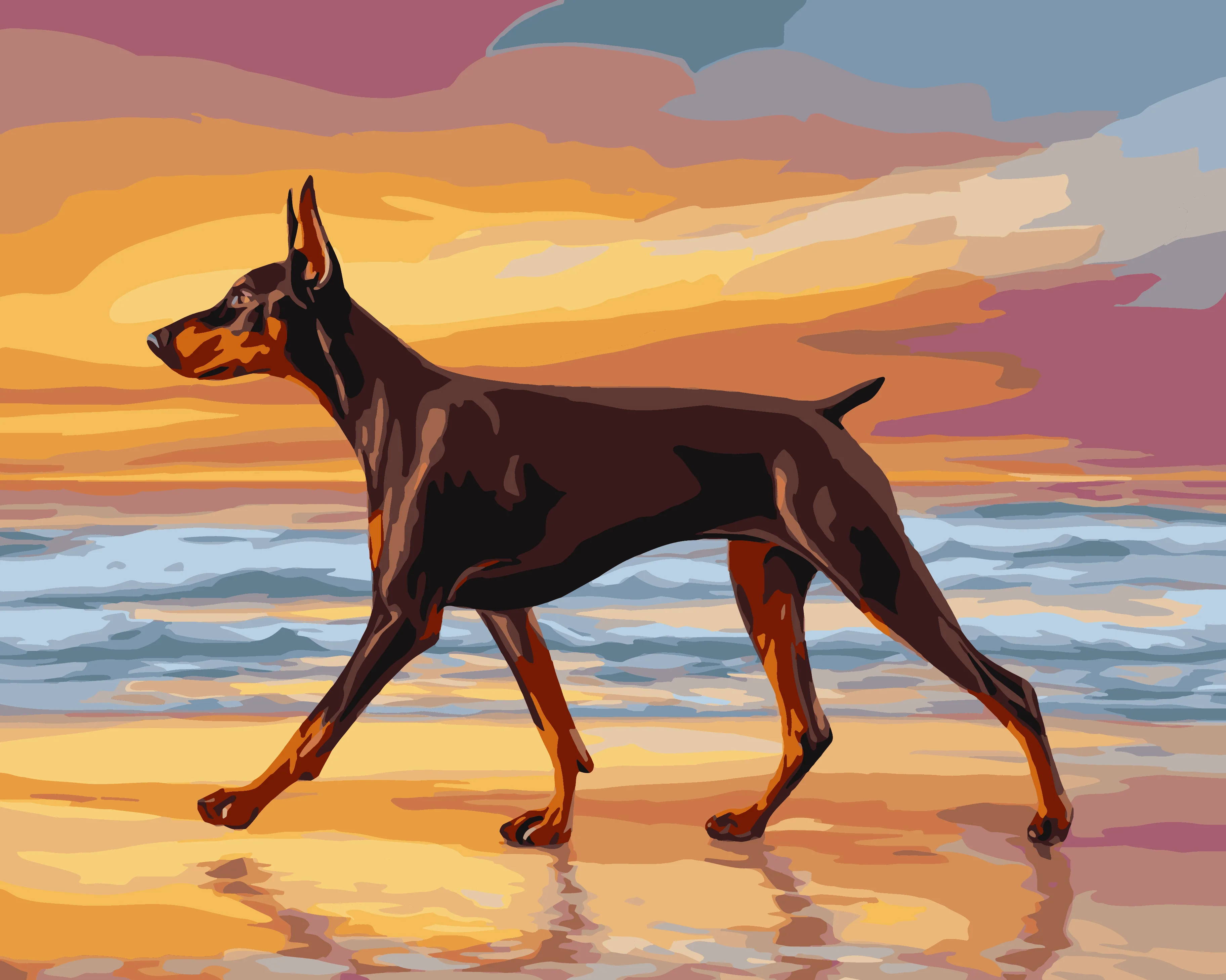 Sunset Doberman - Image 3