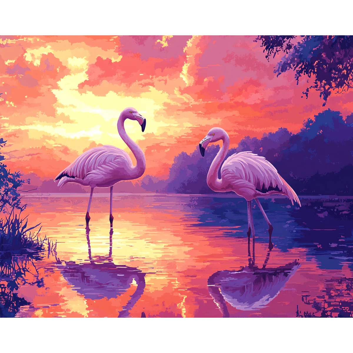 Sunset Flamingos - Image 2
