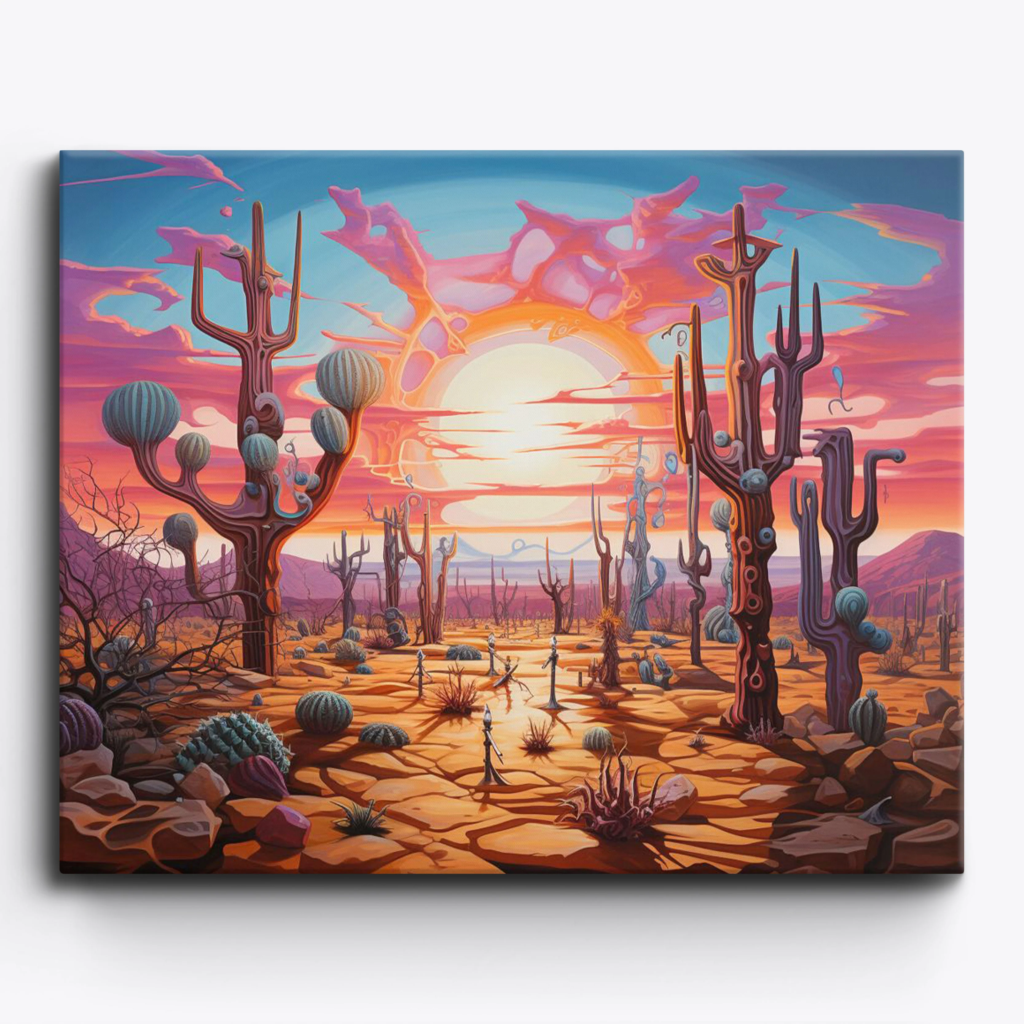 Trippy Cactus Sunset