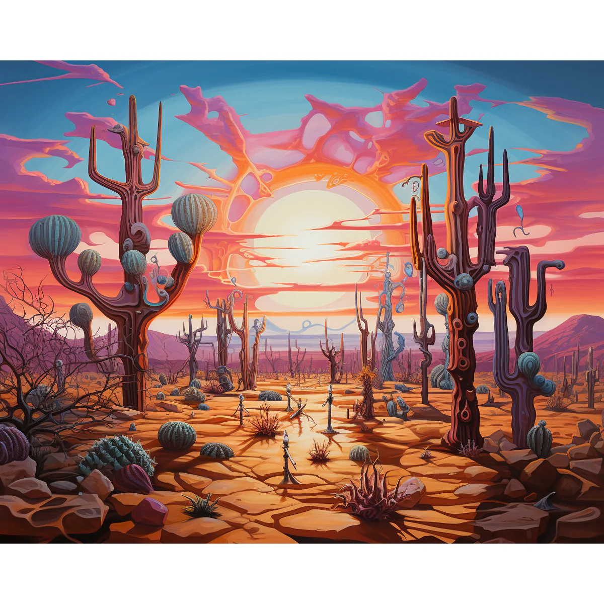 Trippy Cactus Sunset - Image 2