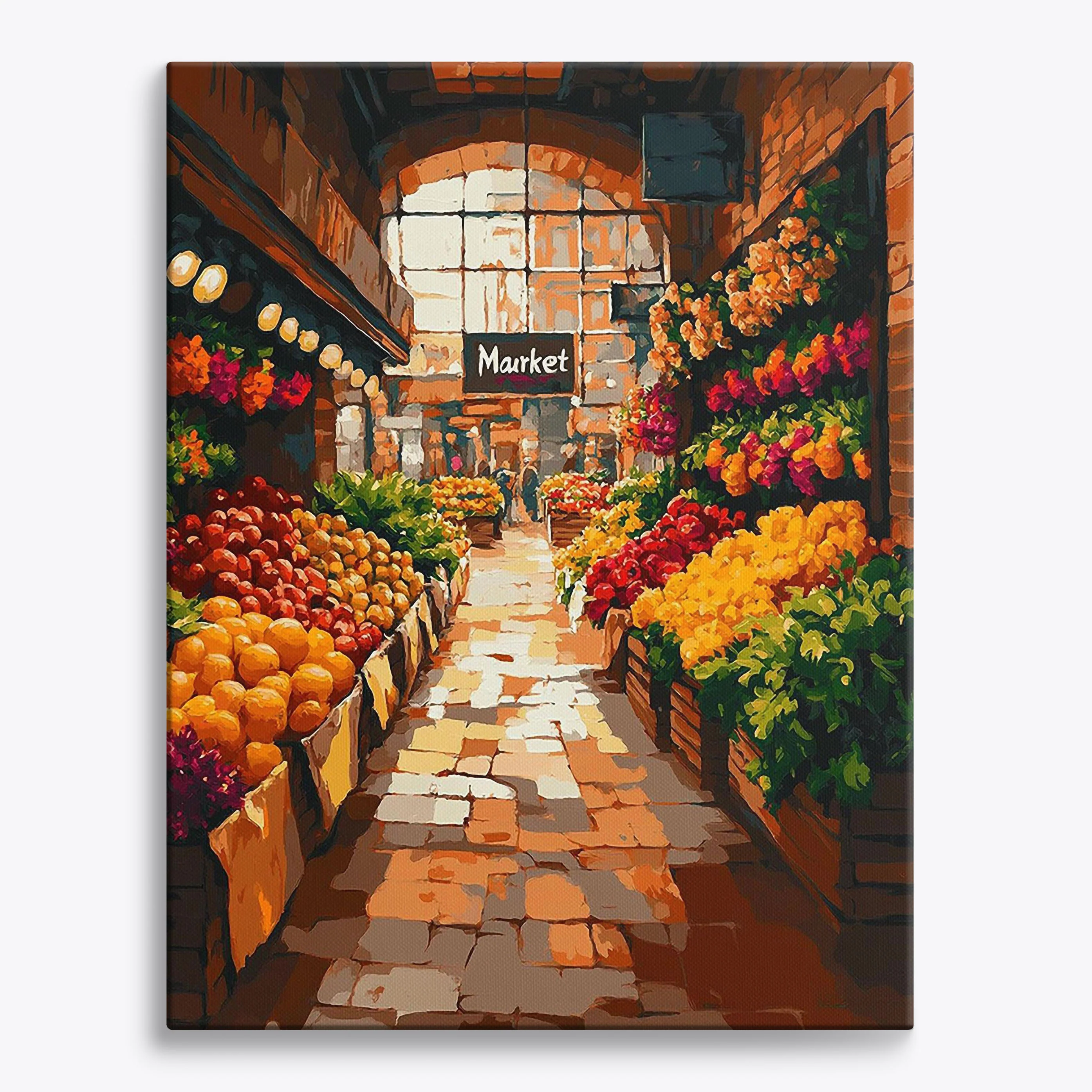Vibrant Market Bustle