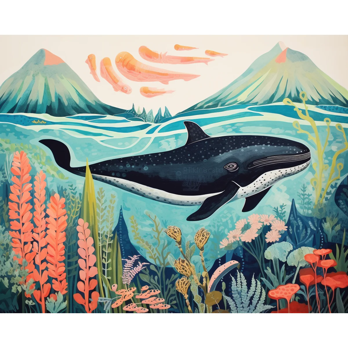 Vibrant Whale's Dance - Image 2